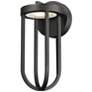 1_Z-Lite Leland 12 1/2" High Sand Black LED Outdoor Wall Light