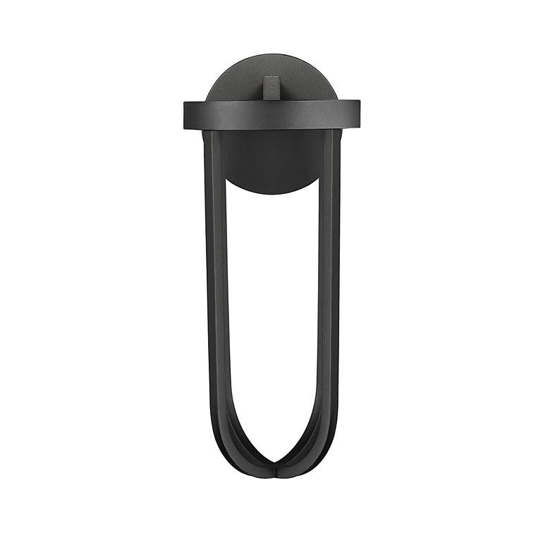 Image 4 Z-Lite Leland 18" High Sand Black LED Outdoor Wall Light more views