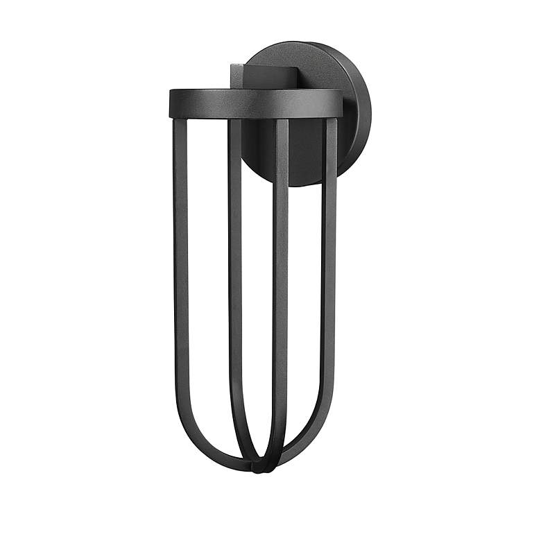 Image 5 Z-Lite Leland 18" High Sand Black LED Outdoor Wall Light more views