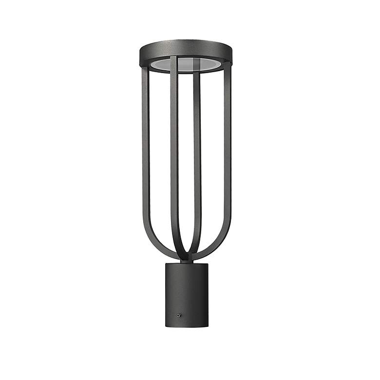 Image 5 Z-Lite Leland 21" High Sand Black LED Outdoor Post Light more views