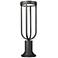 Z-Lite Leland 23" High Sand Black LED Outdoor Pier Light