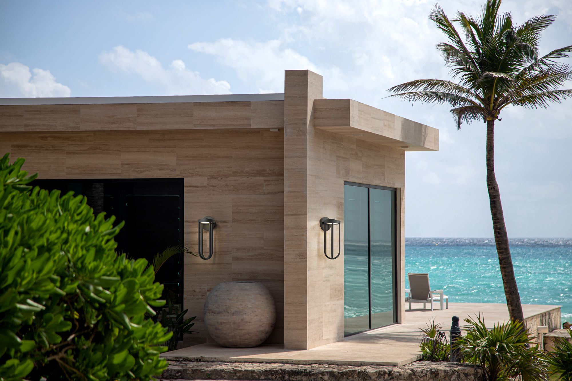 Image 2 Z-Lite Leland 24" High Sand Black LED Outdoor Wall Light more views