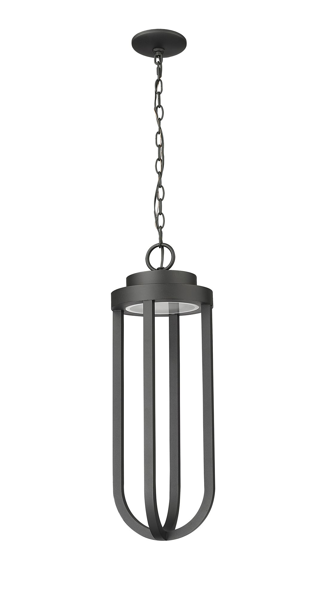 Image 7 Z-Lite Leland 26" High Sand Black LED Outdoor Hanging Light more views