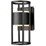 2_Z-Lite Luca 12" High Black LED Outdoor Wall Light