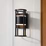 1_Z-Lite Luca 12" High Black LED Outdoor Wall Light
