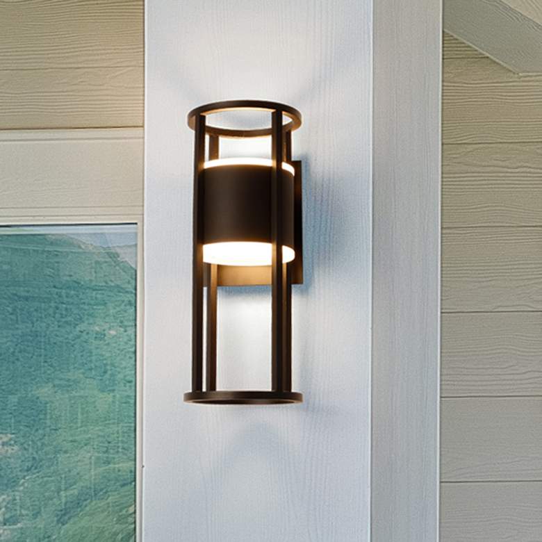 Image 1 Z-Lite Luca 18" High Black LED Outdoor Wall Light