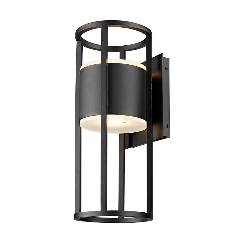 Image 6 Z-Lite Luca 18" High Black LED Outdoor Wall Light more views