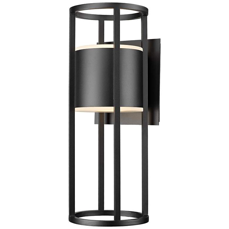 Image 2 Z-Lite Luca 24" High Black LED Outdoor Wall Light