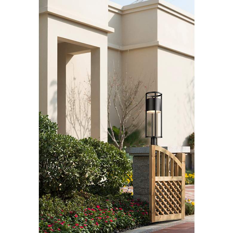 Image 2 Z-Lite Luca 29 3/4" High Black LED Outdoor Pier Mount Light more views