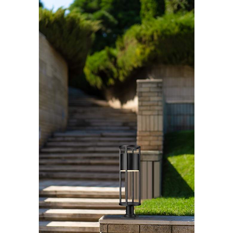 Image 3 Z-Lite Luca 29 3/4" High Black LED Outdoor Pier Mount Light more views