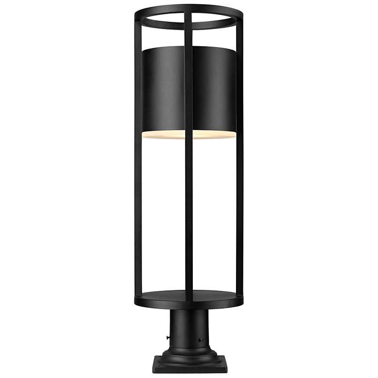Image 5 Z-Lite Luca 29 3/4" High Black LED Outdoor Pier Mount Light more views
