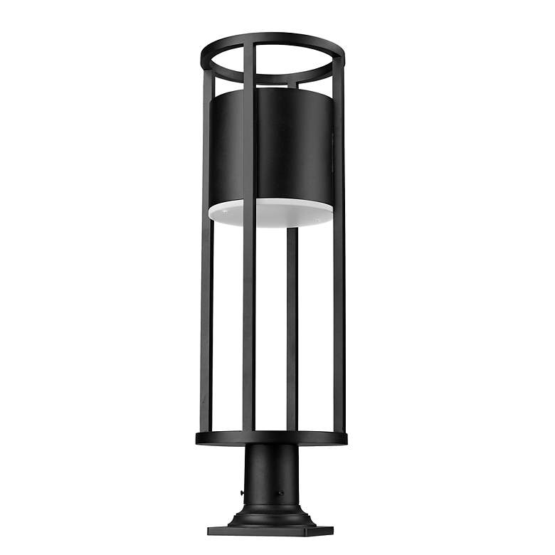 Image 7 Z-Lite Luca 29 3/4" High Black LED Outdoor Pier Mount Light more views