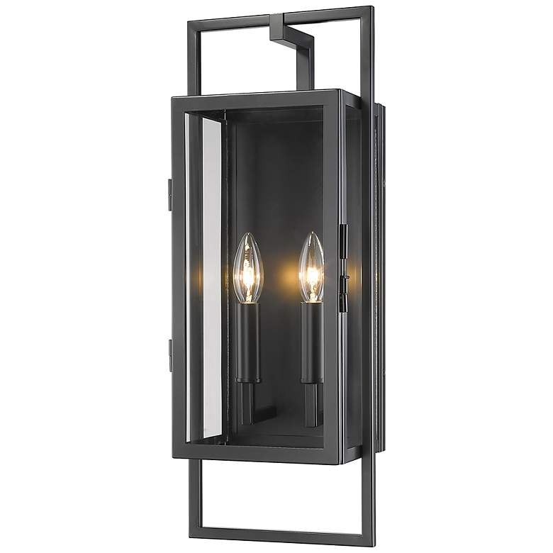 Image 2 Z-Lite Lucian 2 Light Outdoor Wall Sconce in Black