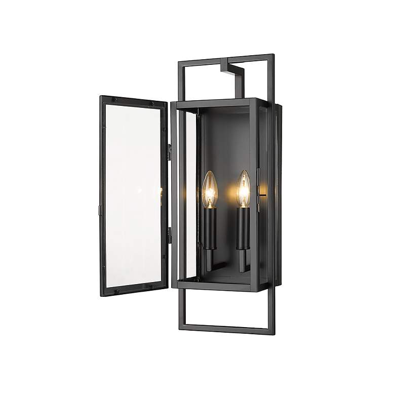 Image 6 Z-Lite Lucian 2 Light Outdoor Wall Sconce in Black more views
