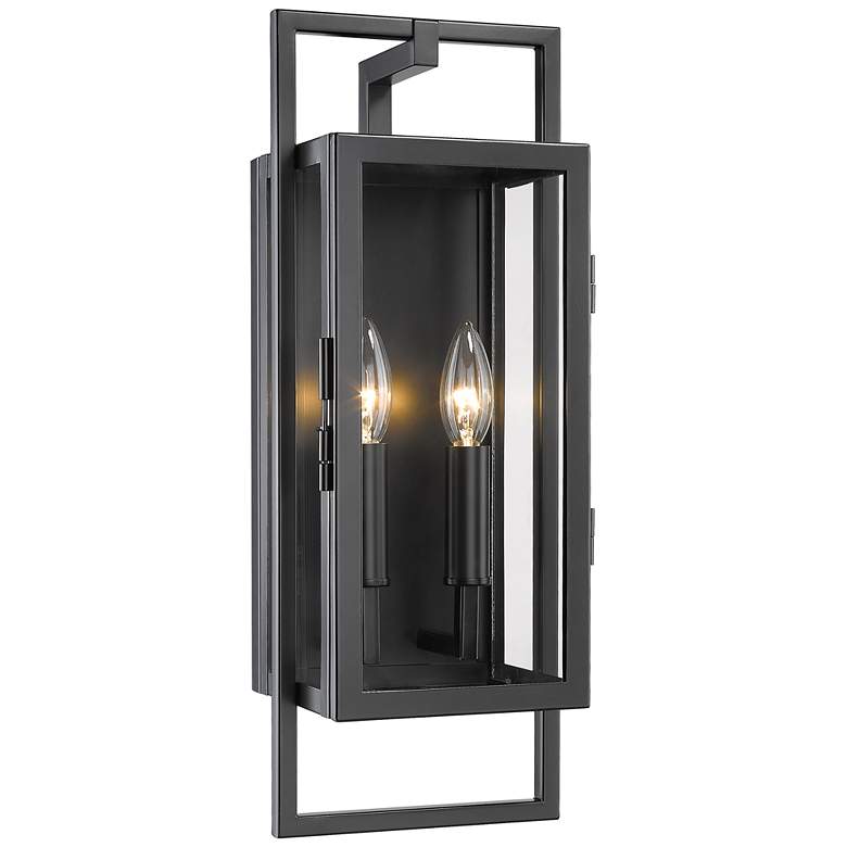 Image 1 Z-Lite Lucian 2 Light Outdoor Wall Sconce in Black