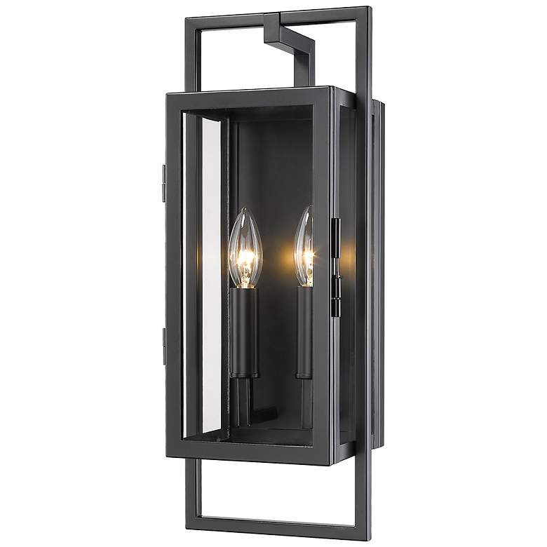 Image 2 Z-Lite Lucian 2 Light Outdoor Wall Sconce in Black