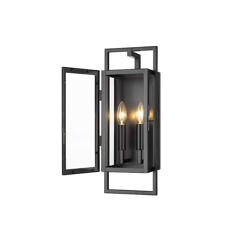 Image 6 Z-Lite Lucian 2 Light Outdoor Wall Sconce in Black more views