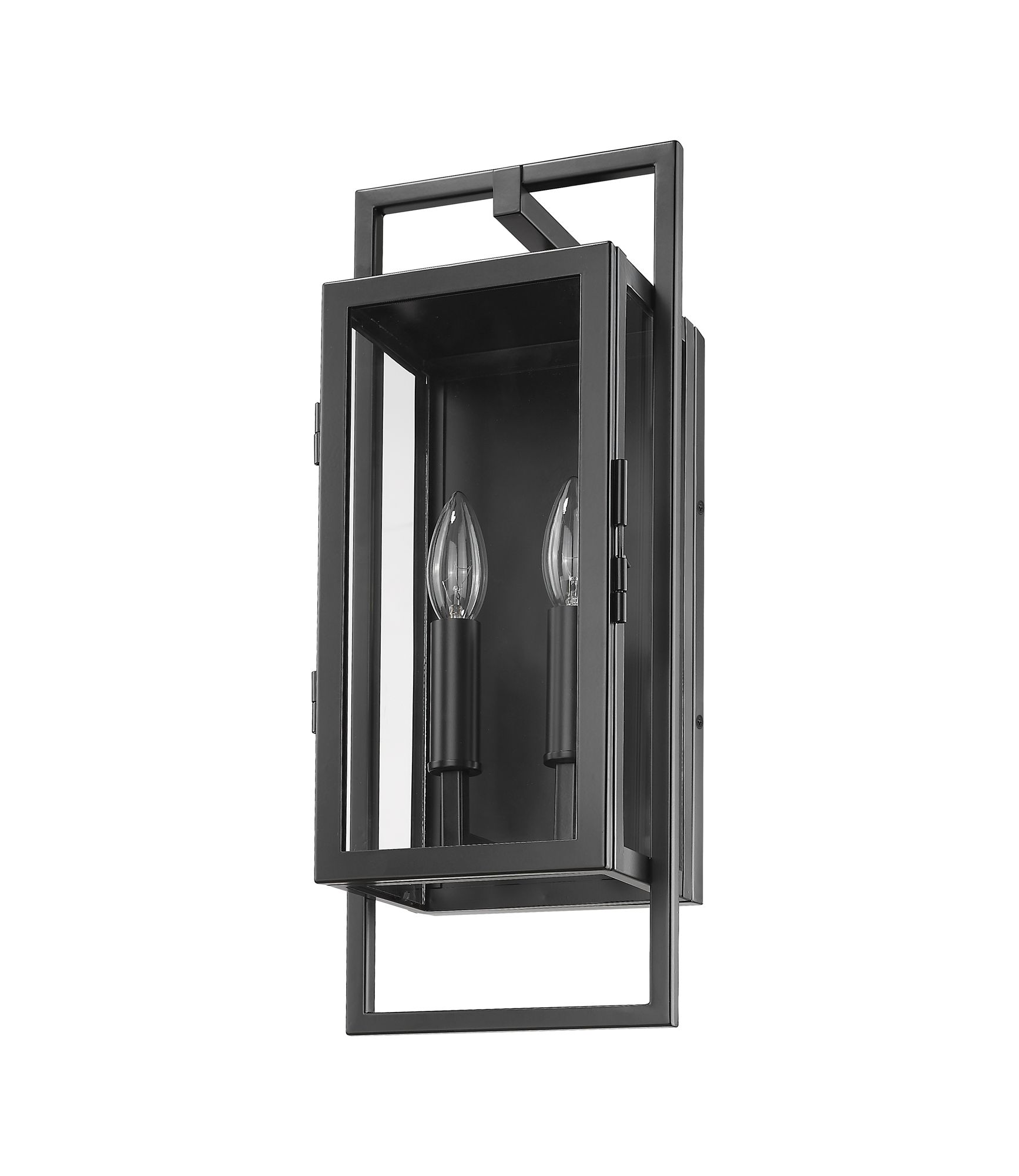 Z-Lite Lucian 2 Light Outdoor Wall Sconce in Black