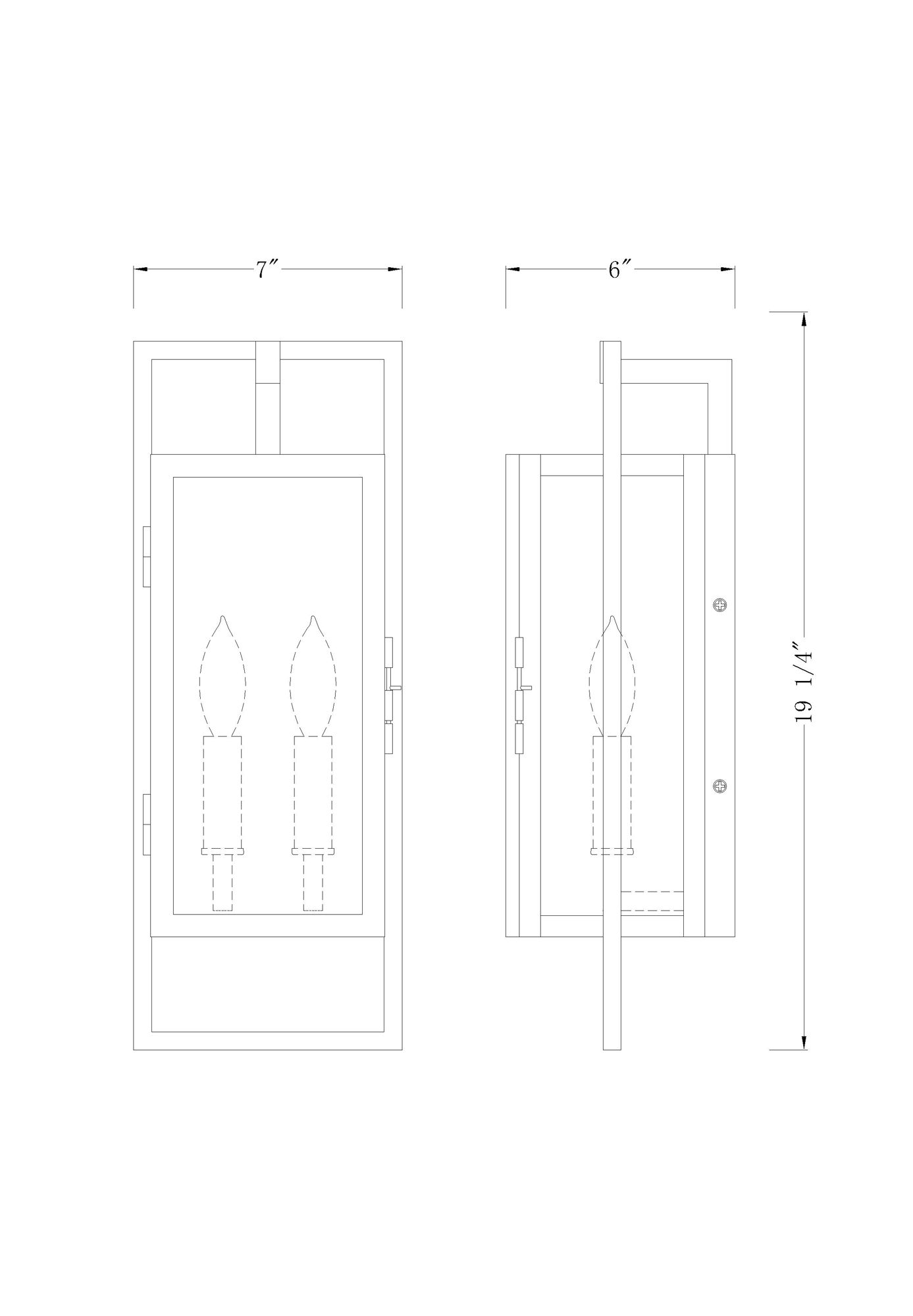 Z-Lite Lucian 2 Light Outdoor Wall Sconce in Black