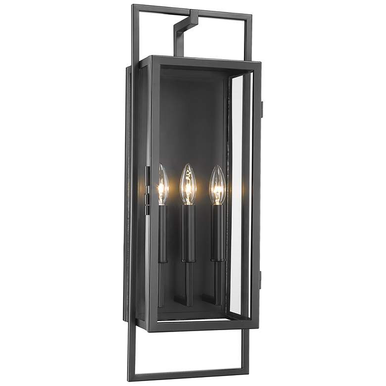 Image 1 Z-Lite Lucian 3 Light Outdoor Wall Sconce in Black