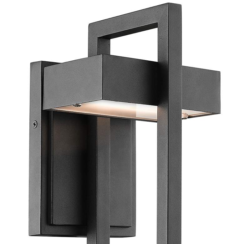 Image 2 Z-Lite Luttrel 11 3/4" High Black LED Outdoor Wall Light more views