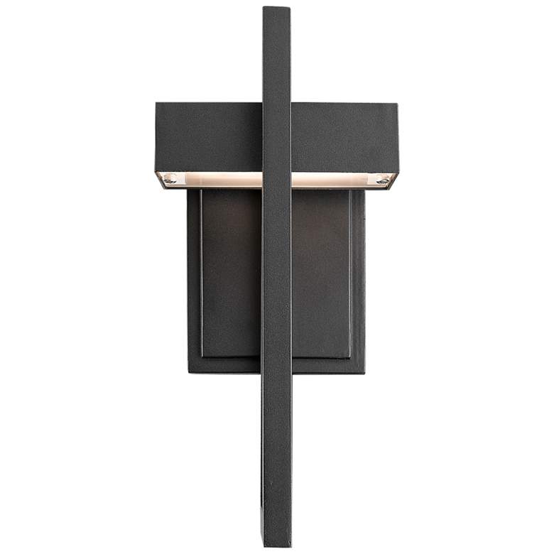 Image 3 Z-Lite Luttrel 11 3/4" High Black LED Outdoor Wall Light more views