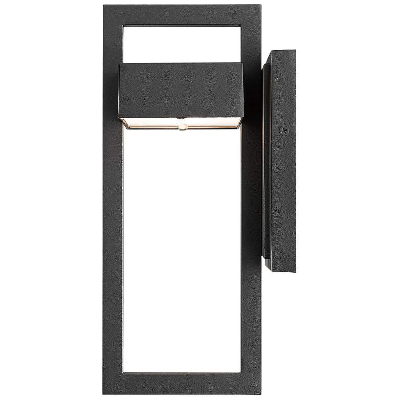 Image 4 Z-Lite Luttrel 11 3/4" High Black LED Outdoor Wall Light more views