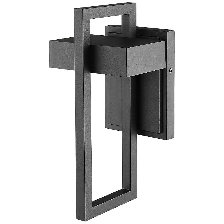 Image 5 Z-Lite Luttrel 11 3/4" High Black LED Outdoor Wall Light more views