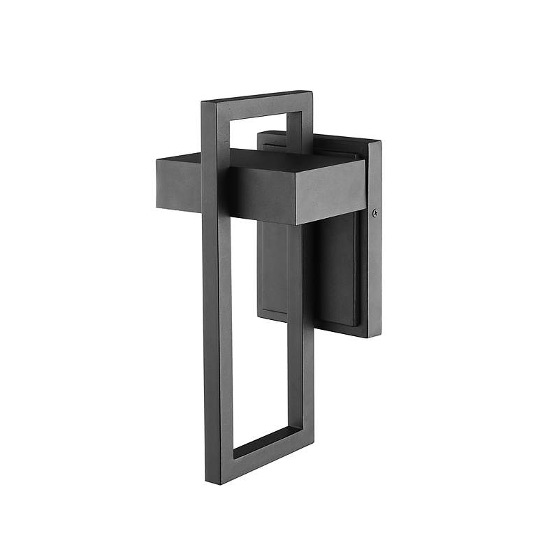 Image 6 Z-Lite Luttrel 11 3/4" High Black LED Outdoor Wall Light more views