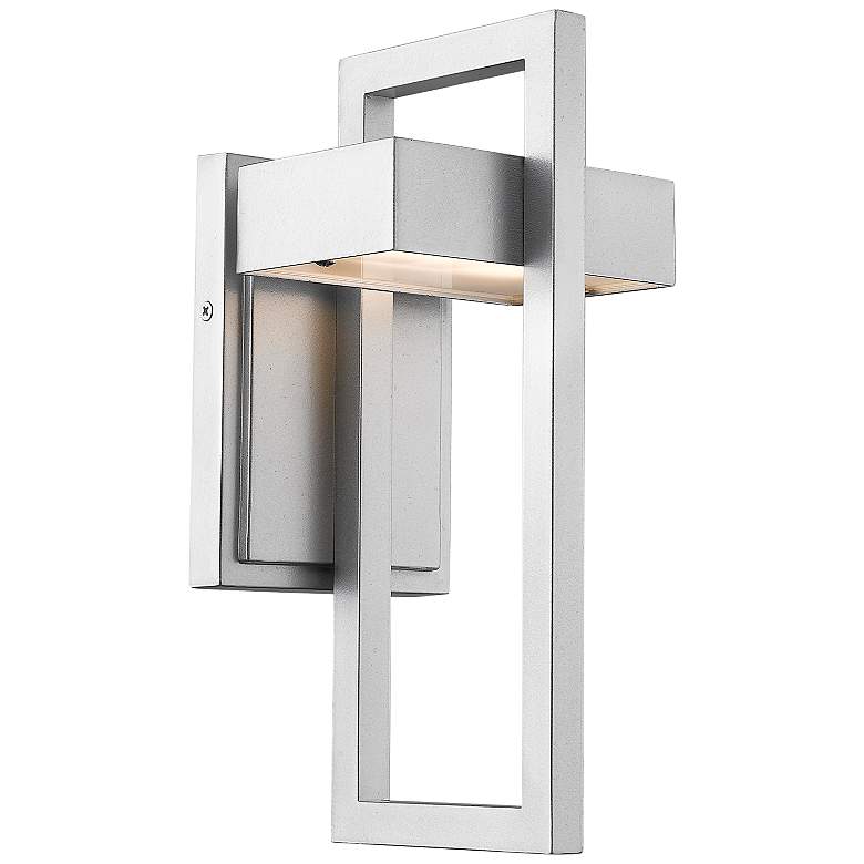 Image 1 Z-Lite Luttrel 11 3/4" High Silver LED Outdoor Wall Light