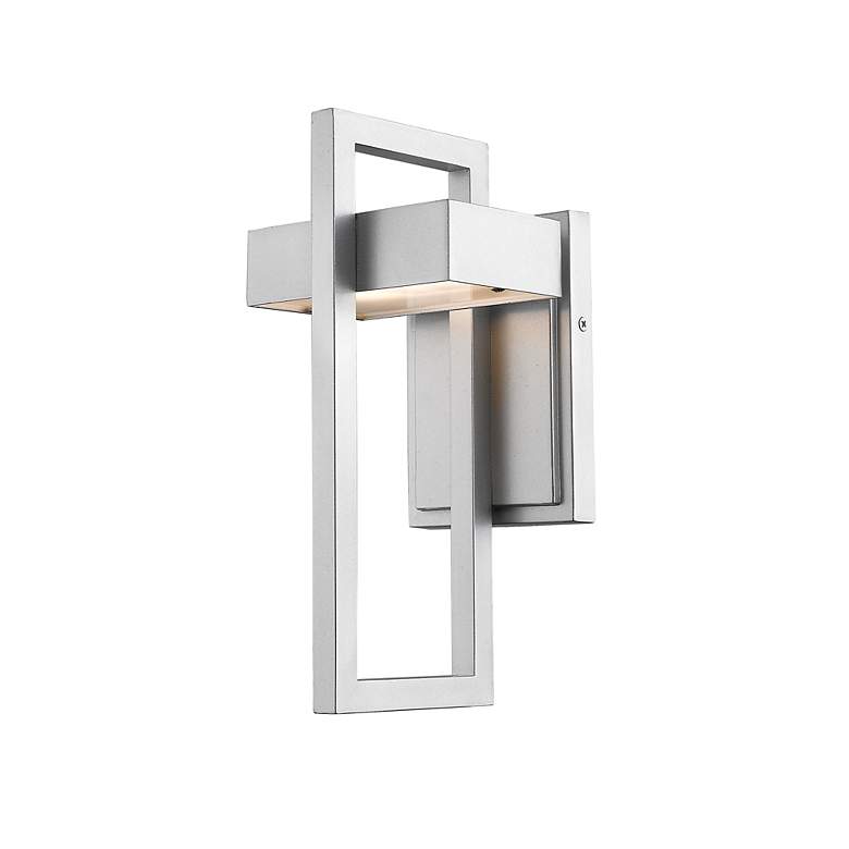 Image 2 Z-Lite Luttrel 11 3/4" High Silver LED Outdoor Wall Light more views
