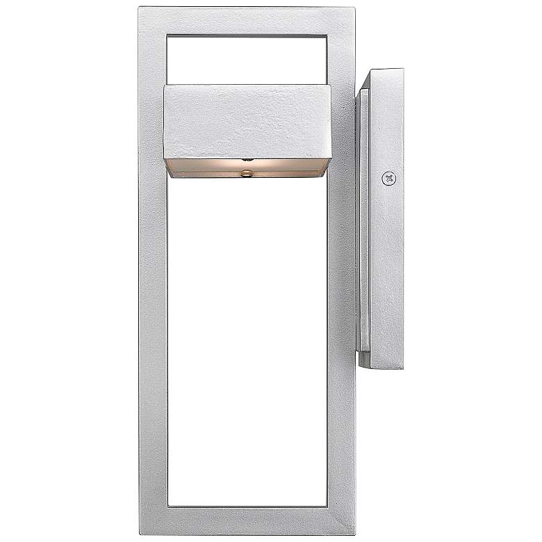 Image 3 Z-Lite Luttrel 11 3/4" High Silver LED Outdoor Wall Light more views