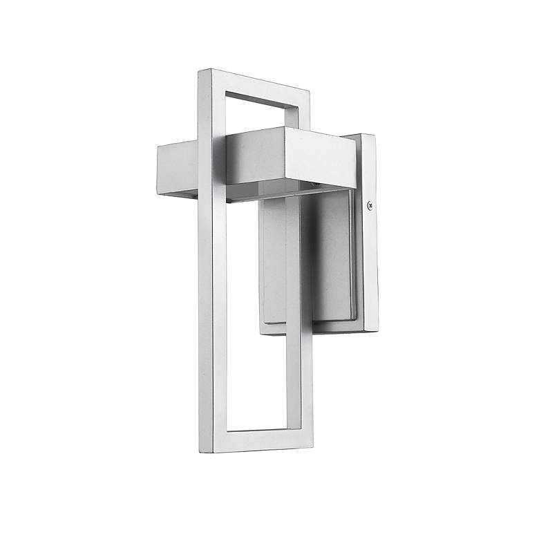 Image 3 Z-Lite Luttrel 11 3/4" High Silver LED Outdoor Wall Light more views