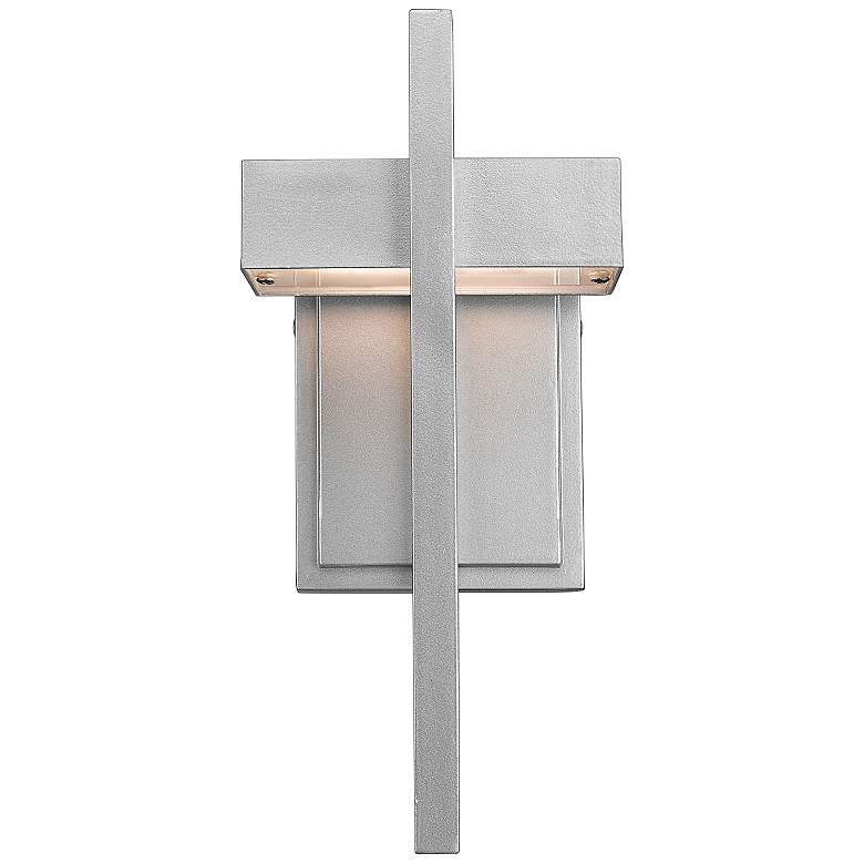 Image 4 Z-Lite Luttrel 11 3/4" High Silver LED Outdoor Wall Light more views