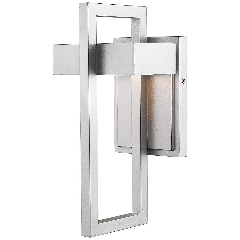 Image 5 Z-Lite Luttrel 11 3/4" High Silver LED Outdoor Wall Light more views
