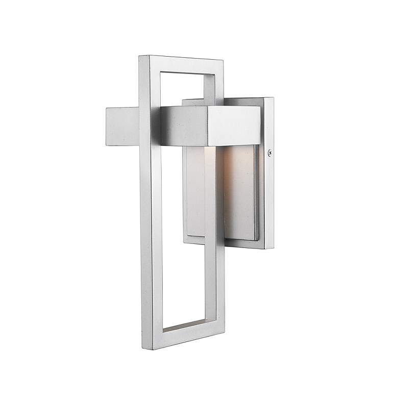 Image 5 Z-Lite Luttrel 11 3/4 inch High Silver LED Outdoor Wall Light more views