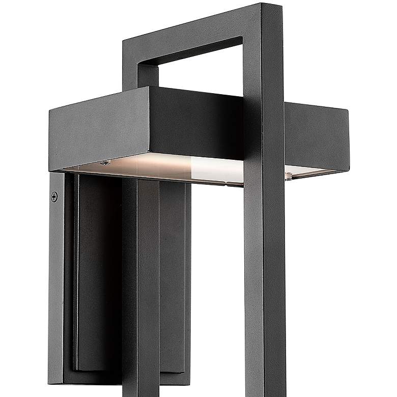 Image 4 Z-Lite Luttrel 15" High Black LED Outdoor Wall Light more views
