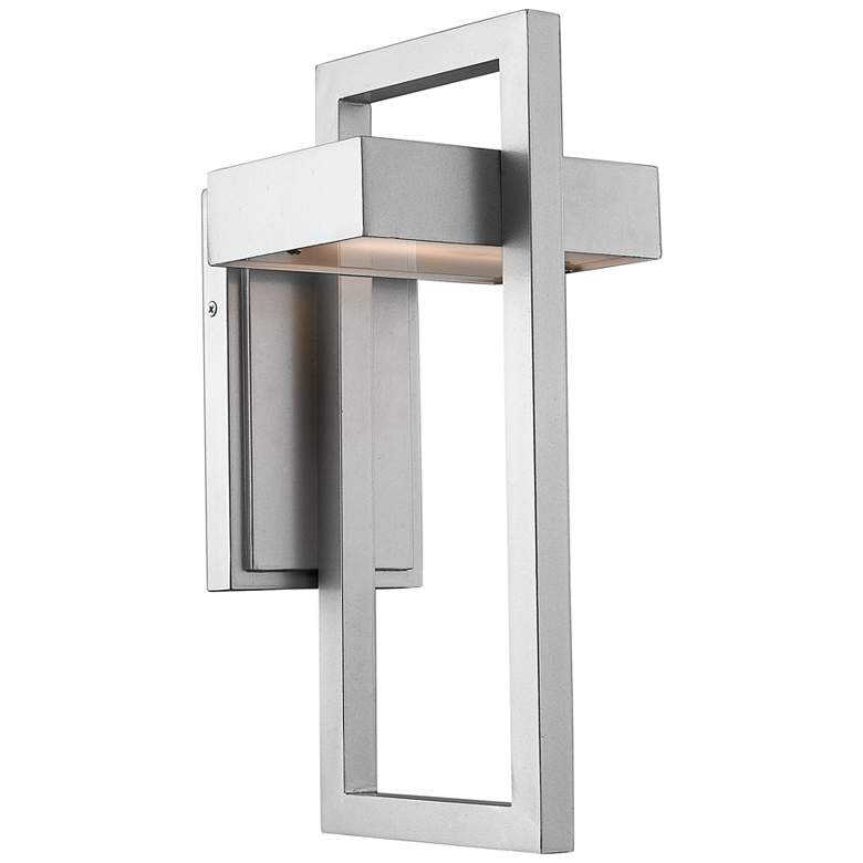 Image 1 Z-Lite Luttrel 15 inch High Silver LED Outdoor Wall Light
