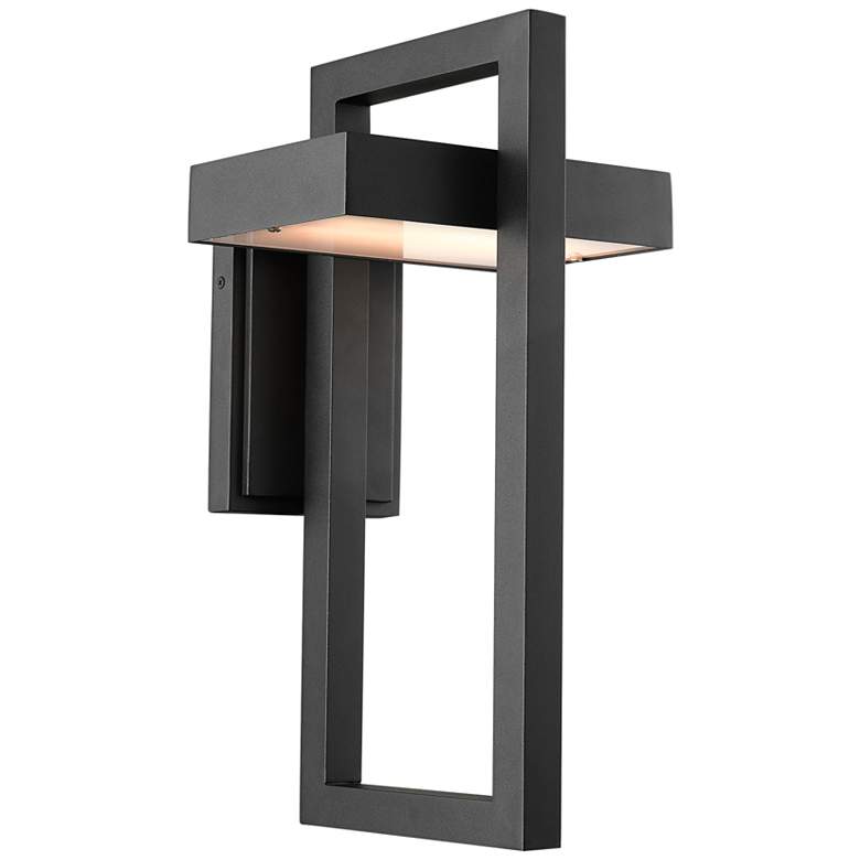 Image 1 Z-Lite Luttrel 18" High Black LED Outdoor Wall Light