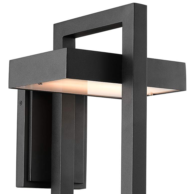 Image 2 Z-Lite Luttrel 18" High Black LED Outdoor Wall Light more views