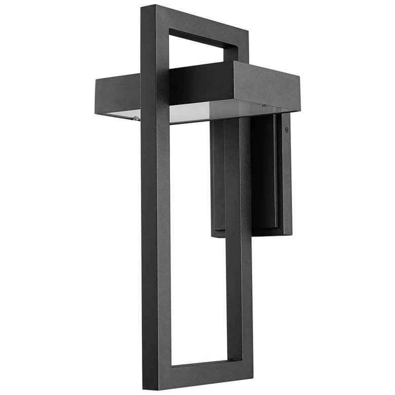 Image 3 Z-Lite Luttrel 18" High Black LED Outdoor Wall Light more views