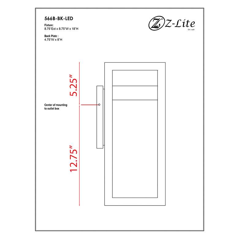 Image 6 Z-Lite Luttrel 18" High Black LED Outdoor Wall Light more views