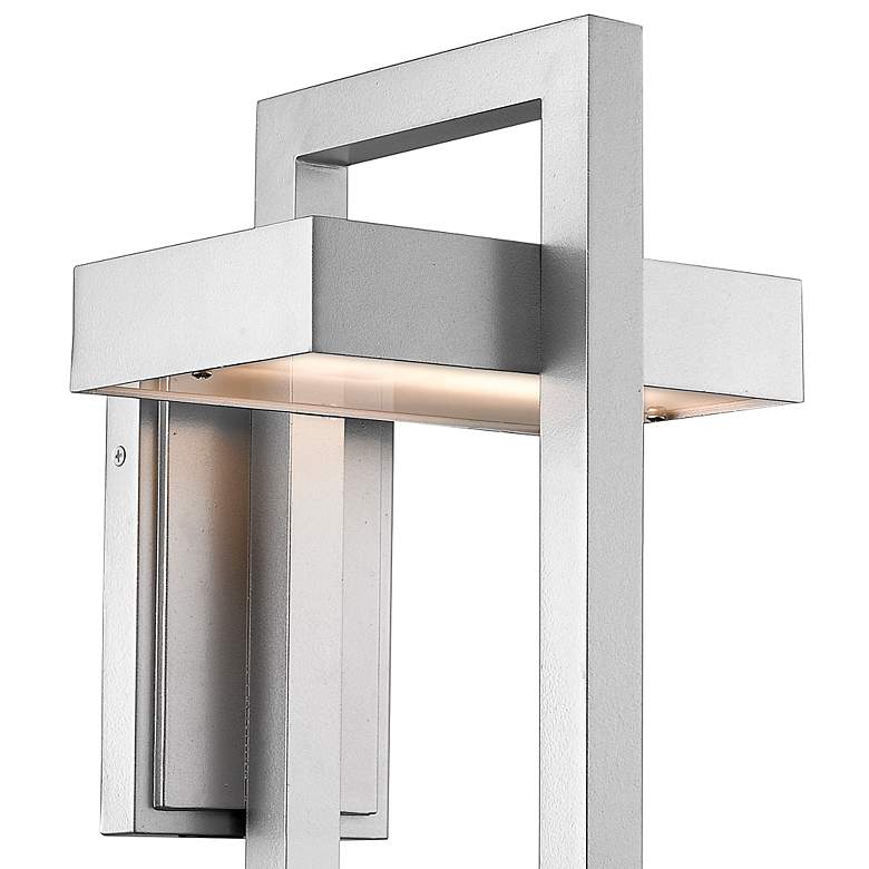 Image 2 Z-Lite Luttrel 18" High Silver LED Outdoor Wall Light more views