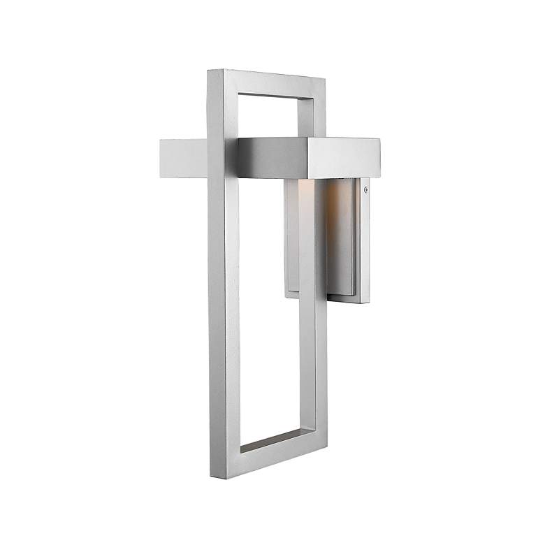 Image 7 Z-Lite Luttrel 18" High Silver LED Outdoor Wall Light more views