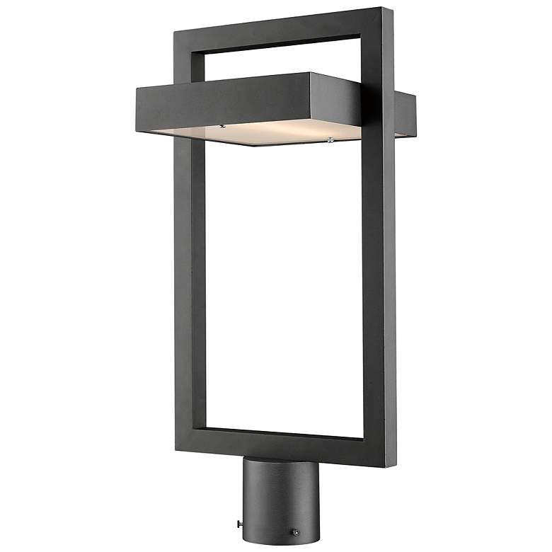 Image 1 Z-Lite Luttrel 21 3/4" High Black LED Outdoor Post Light