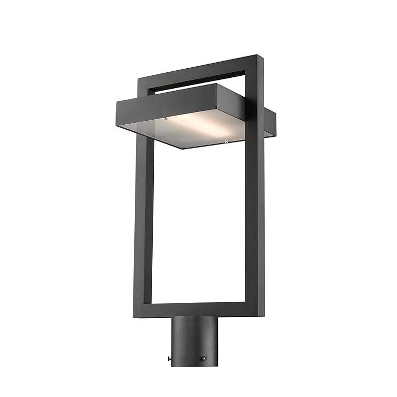 Image 3 Z-Lite Luttrel 21 3/4" High Black LED Outdoor Post Light more views