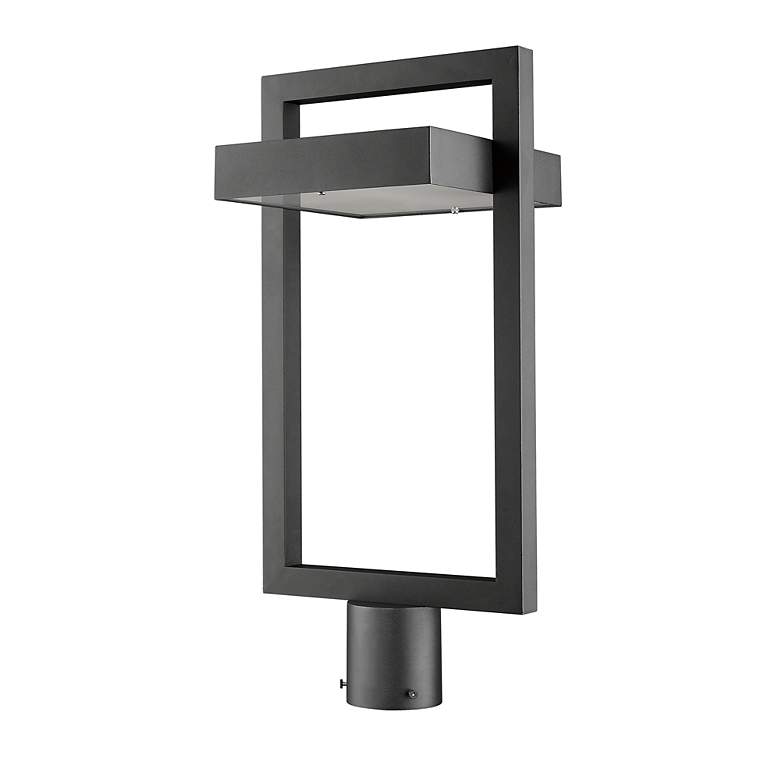 Image 5 Z-Lite Luttrel 21 3/4" High Black LED Outdoor Post Light more views