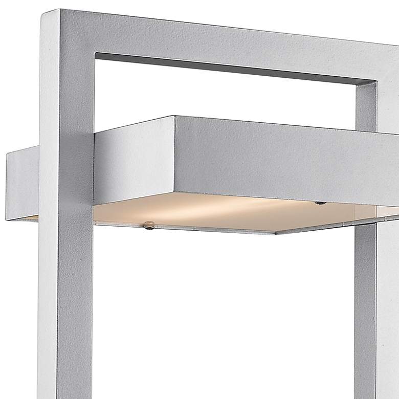 Image 2 Z-Lite Luttrel 24.25" High Silver Finish LED Outdoor Post Mount Light more views