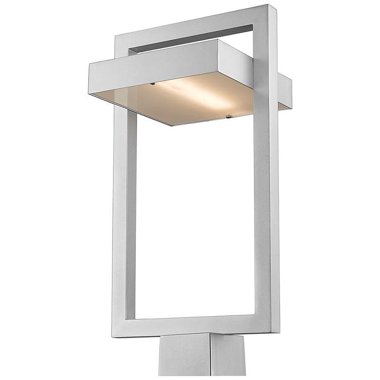 Image 5 Z-Lite Luttrel 24.25" High Silver Finish LED Outdoor Post Mount Light more views