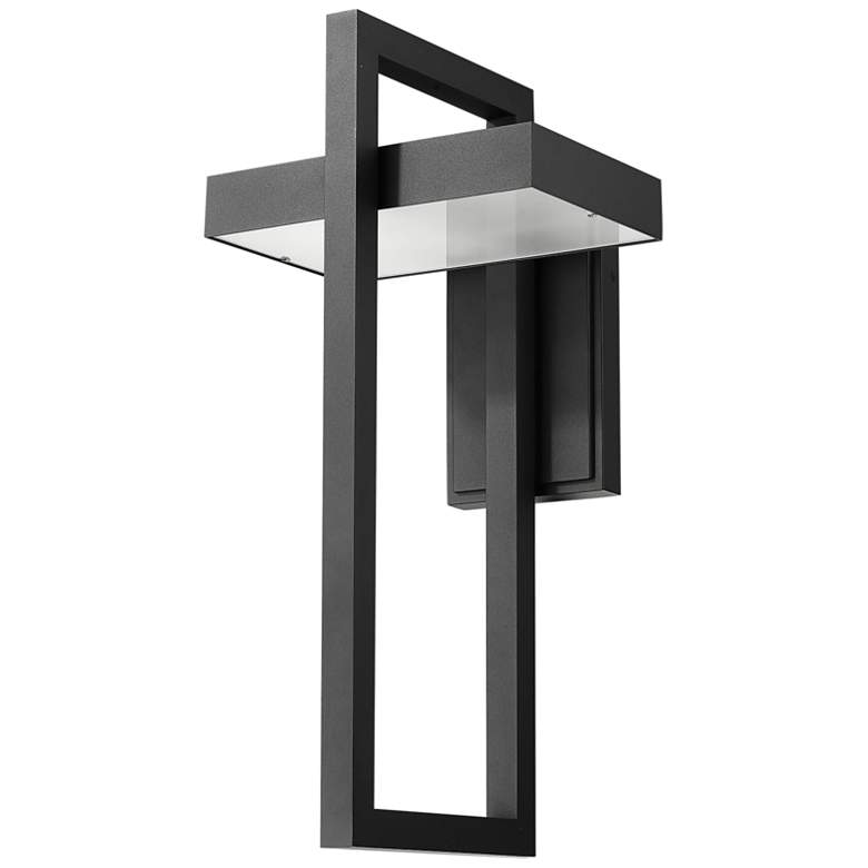 Image 4 Z-Lite Luttrel 25" High Black LED Outdoor Wall Light more views
